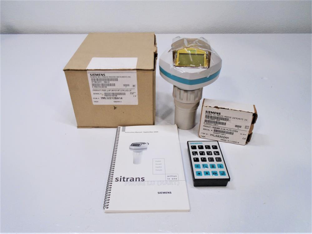 Siemens Sitrans Probe LU, 7ML5221-2BA14, w/ Siemens Safe Programmer, 7ML58302AH 